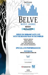 Belve Music Lounge Sirius XM W Hotel Miami WMC 2011