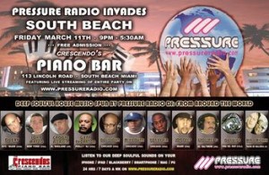 Pressure Radio Invades South Beach Piano Bar WMC 2011